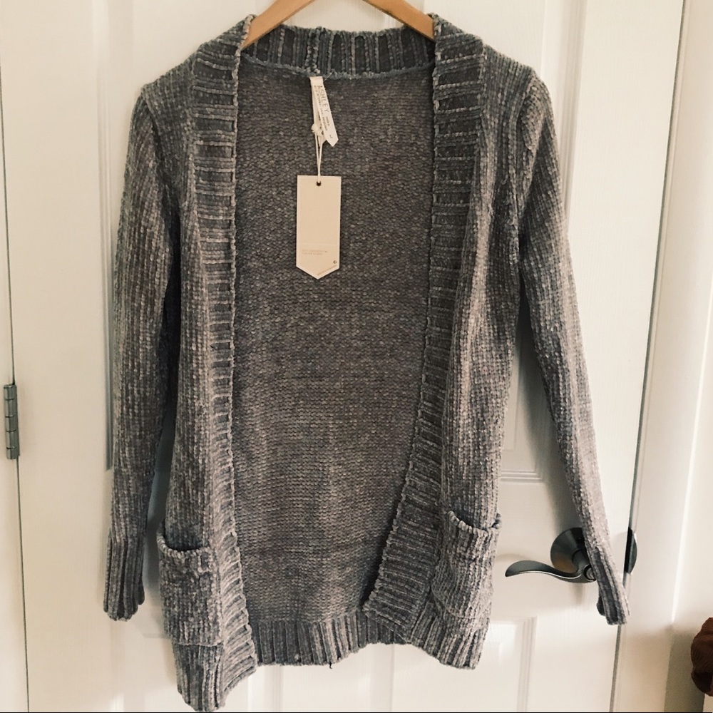 Plush Chenille Cardigan